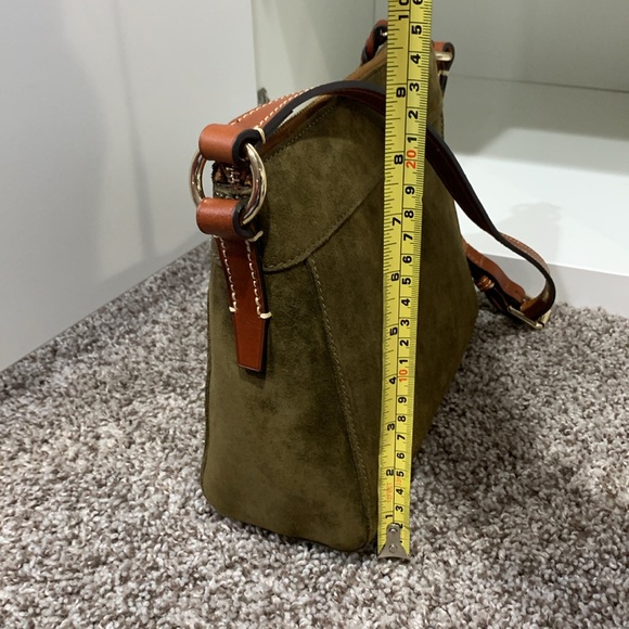 Dooney & Bourke Suede Allison Crossbody in Olive - Picture 4 of 16